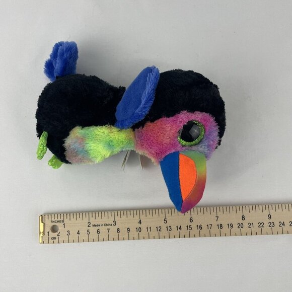 Ty Beanie Boos Beaks Toucan Bird 7" Plush Stuffed Toy Green Glitter Eyes w/Tags - Picture 9 of 9
